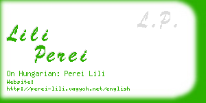 lili perei business card